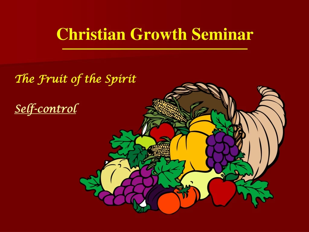 christian growth seminar