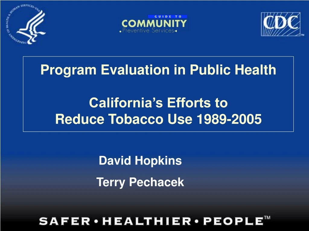 program evaluation in public health california