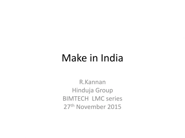 Make in India