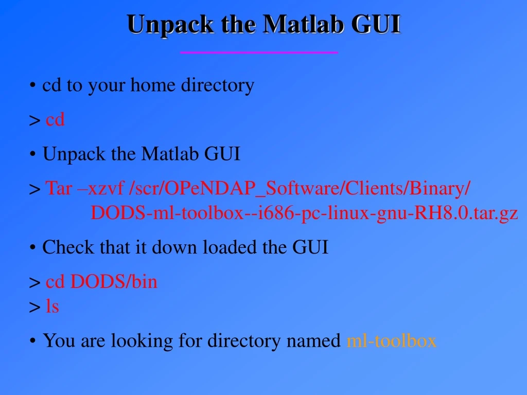 unpack the matlab gui