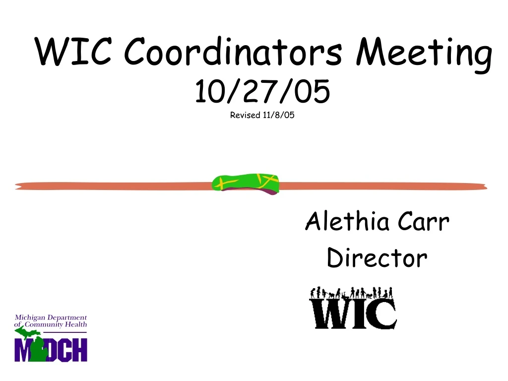 wic coordinators meeting 10 27 05 revised 11 8 05