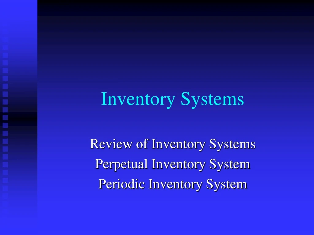 inventory systems