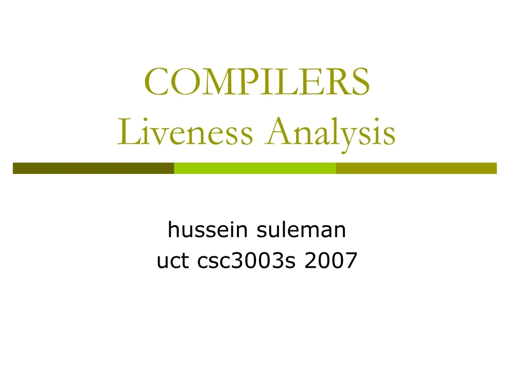 compilers liveness analysis
