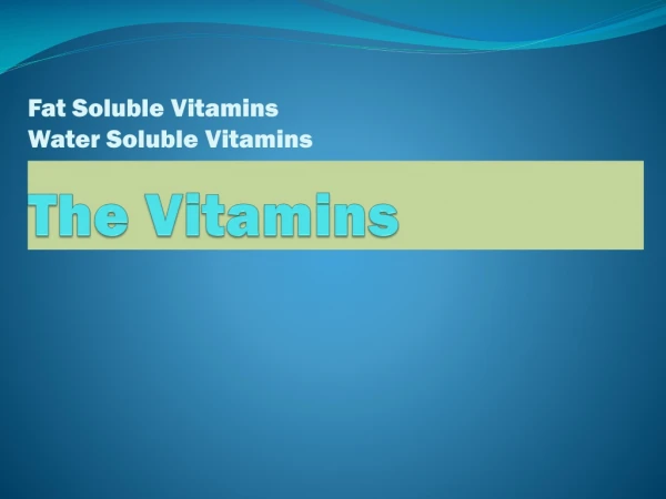 The Vitamins