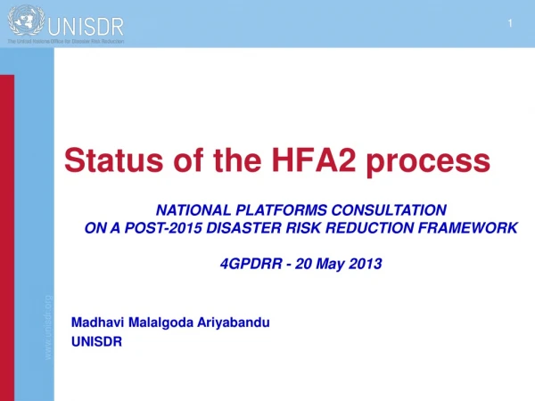 Status of the HFA2 process