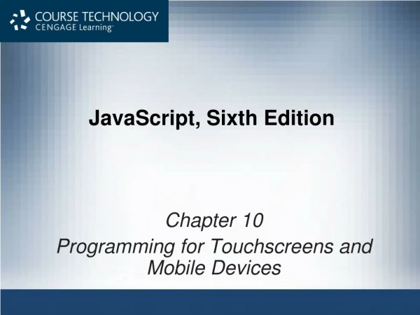 JavaScript, Sixth Edition