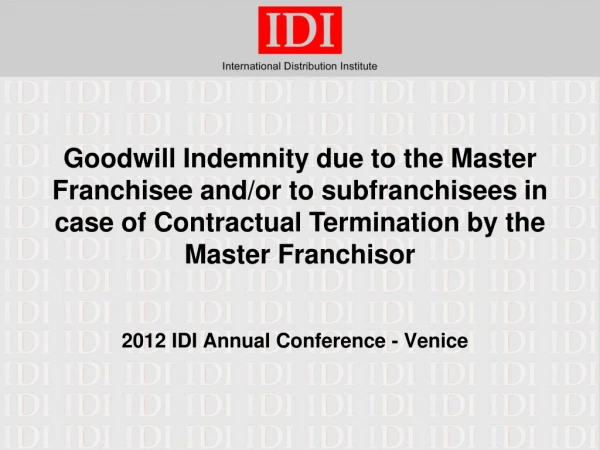 2012 IDI Annual Conference - Venice