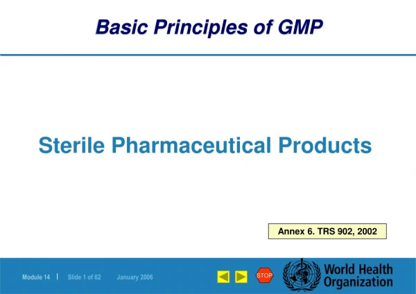 Basic Principles of GMP