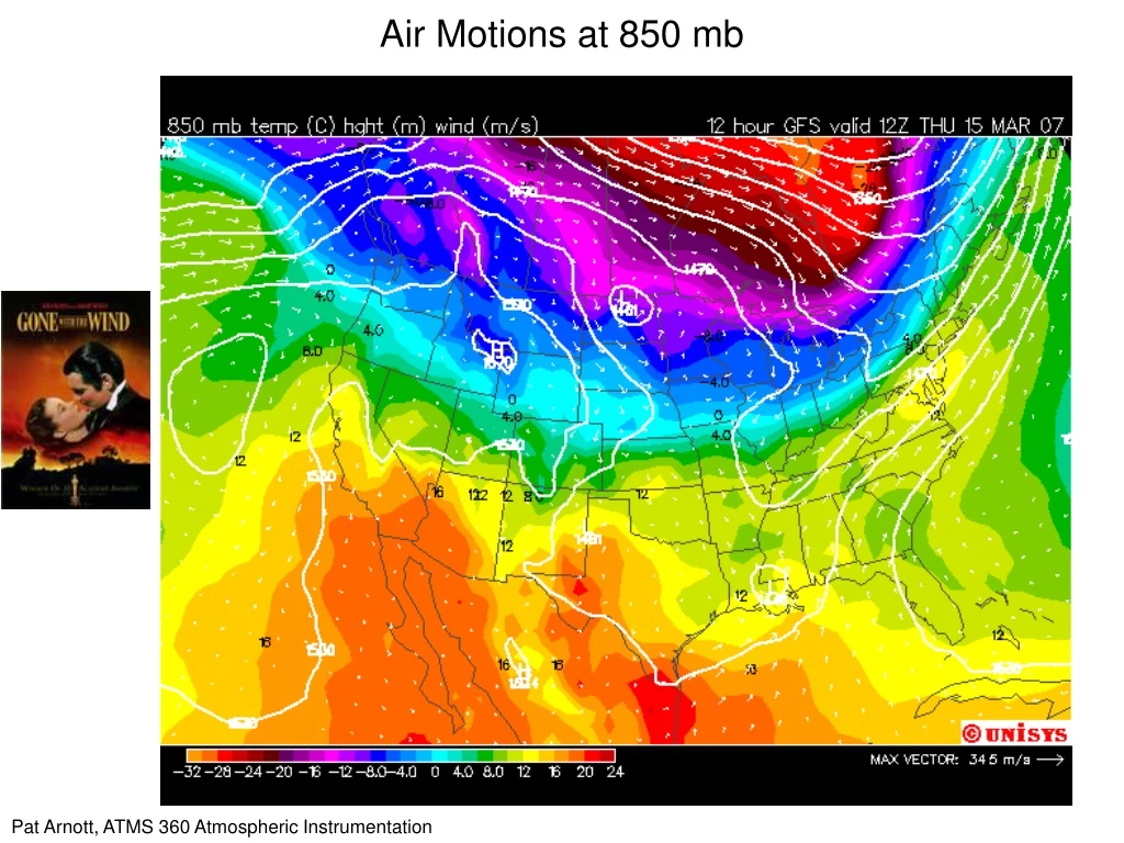 air motions at 850 mb