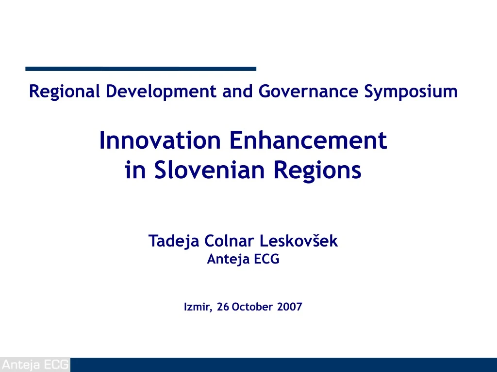 regional development and governance symposium