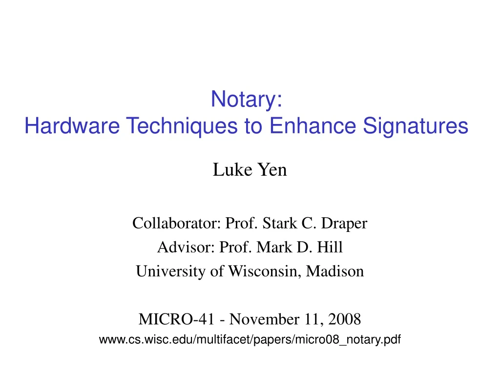 notary hardware techniques to enhance signatures