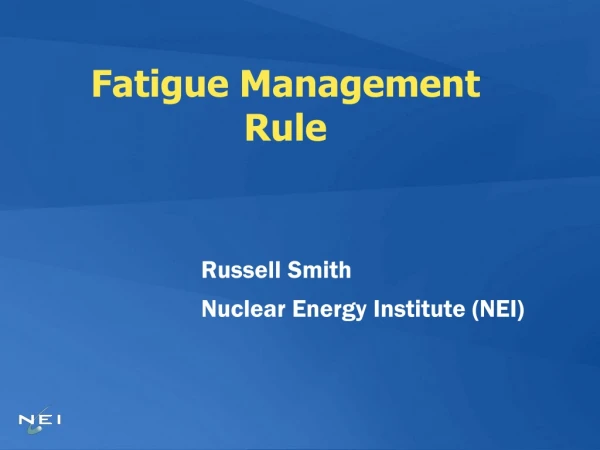 Fatigue Management Rule