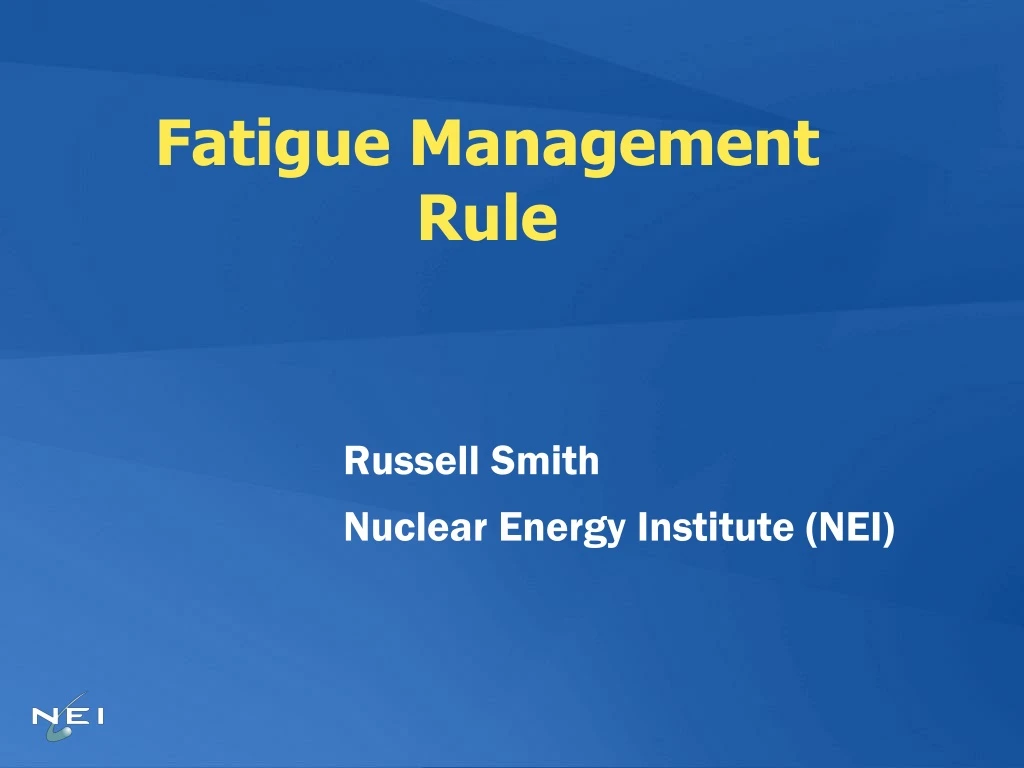 fatigue management rule
