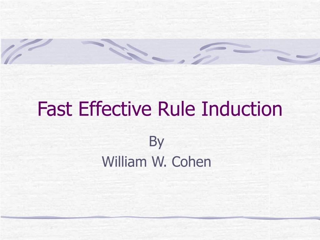 fast effective rule induction