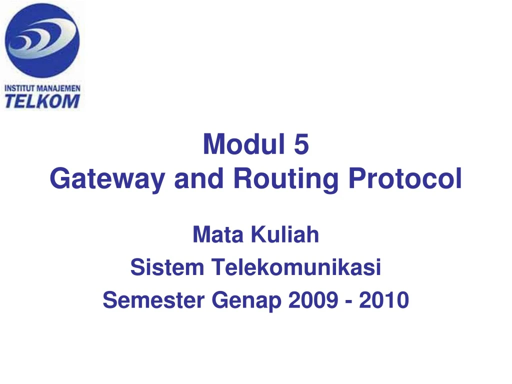modul 5 gateway and routing protocol