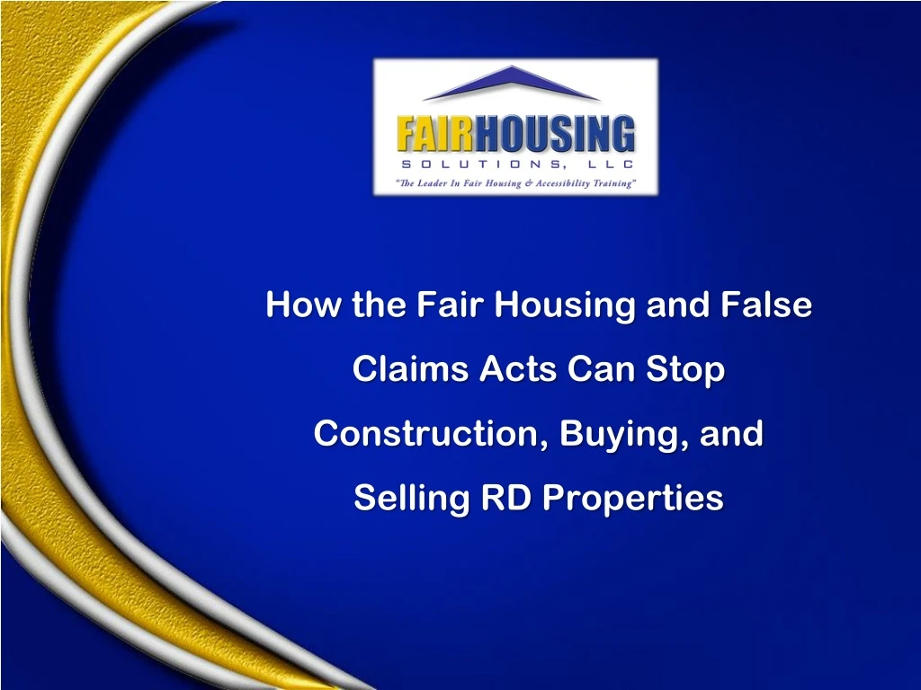 how the fair housing and false claims acts