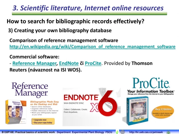 3) Creating your own bibliography database