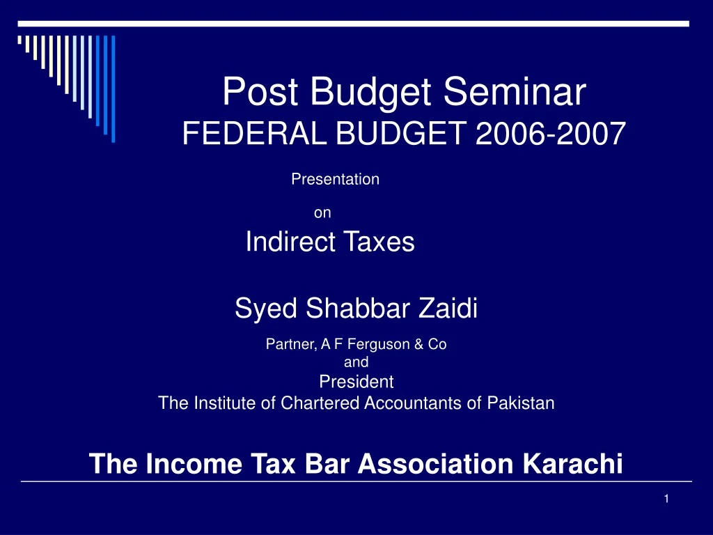 post budget seminar federal budget 2006 2007