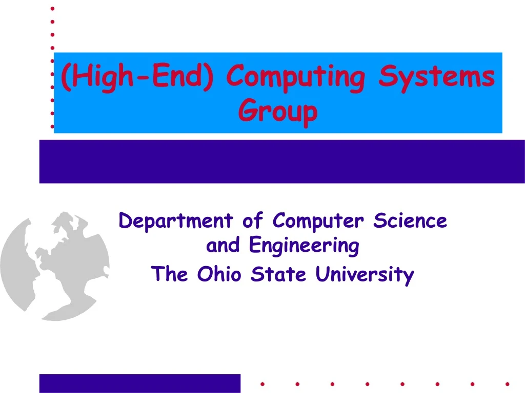 high end computing systems group