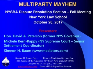 MULTIPARTY MAYHEM - slide 1