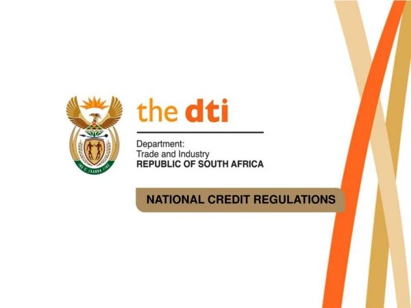 NATIONAL CREDIT REGULATIONS