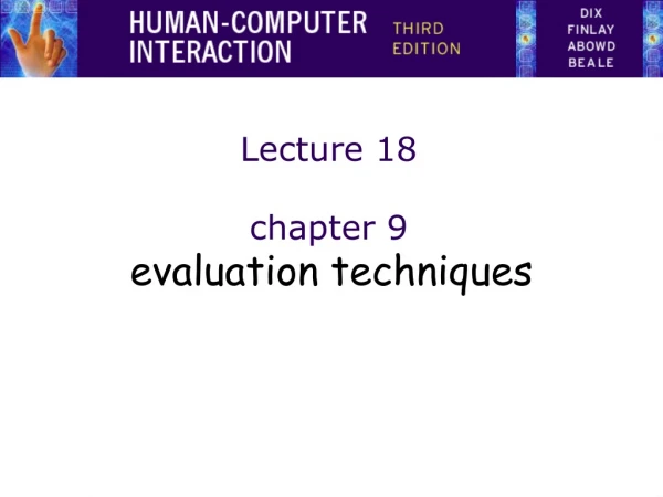 Lecture 18 chapter 9