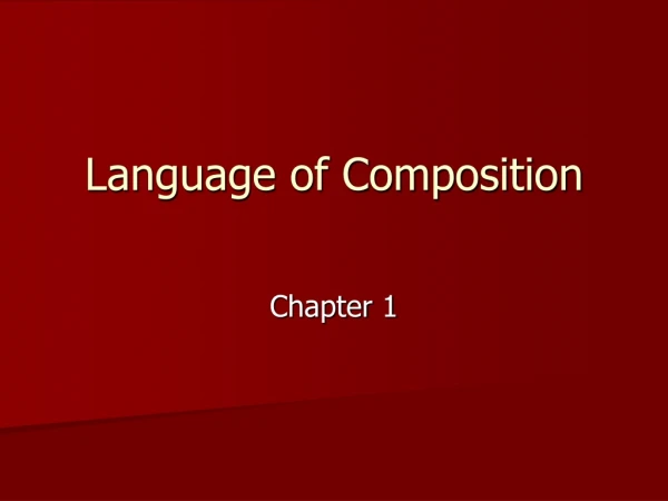 Language of Composition