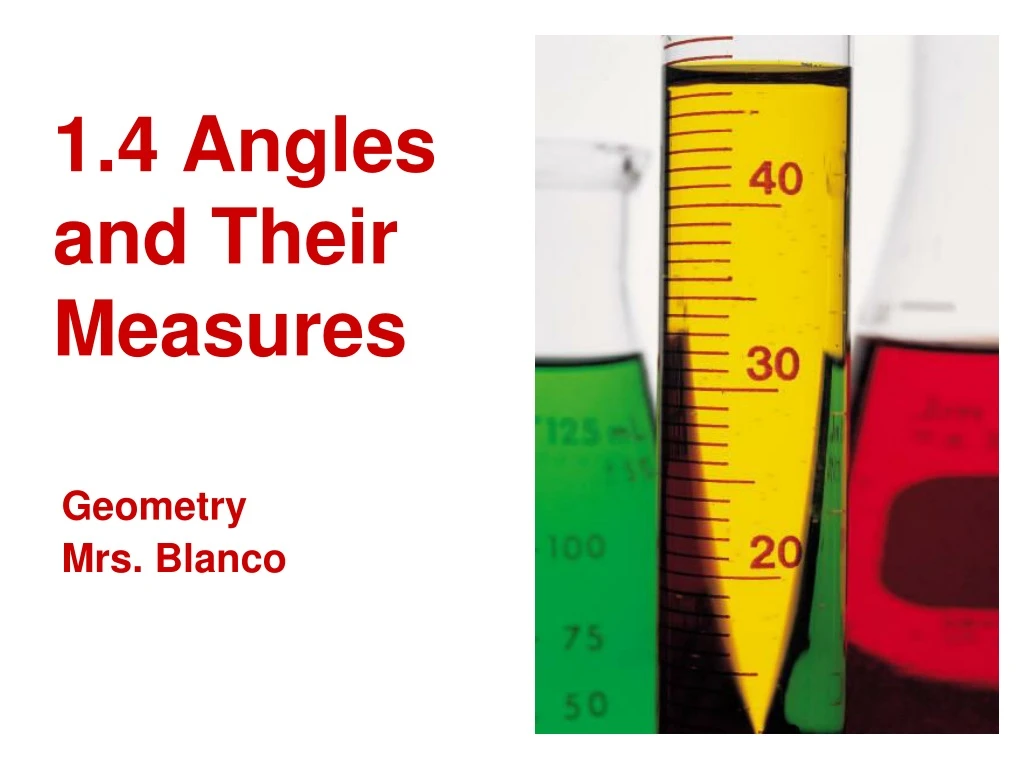 1 4 angles and their measures