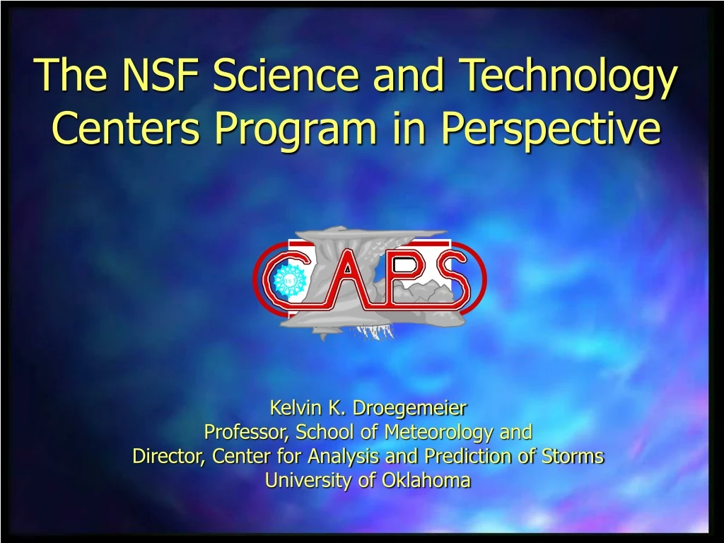 the nsf science and technology centers program in perspective