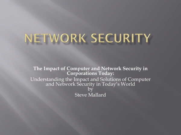 NETWORK  sECURITY