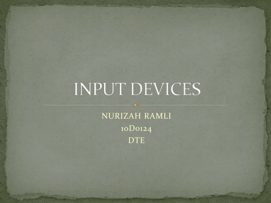 input devices