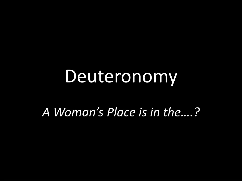 deuteronomy