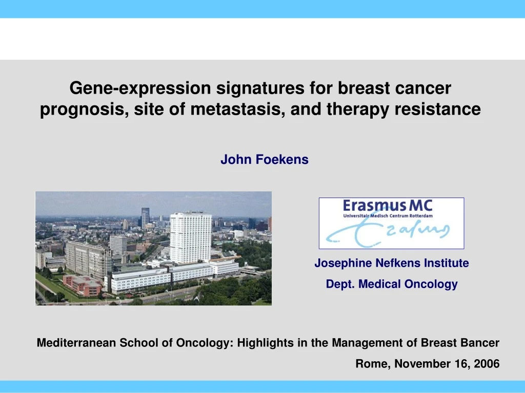 gene expression signatures for breast cancer