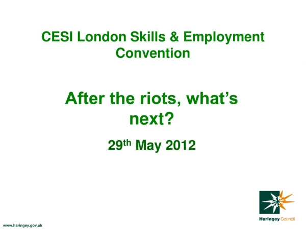 CESI London Skills &amp; Employment Convention