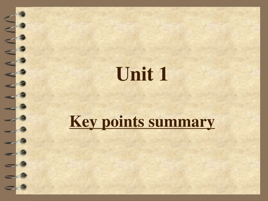 unit 1