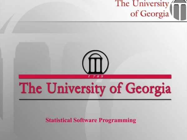 Statistical Software Programming