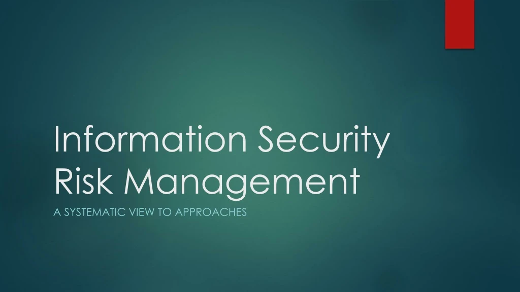 information security risk management
