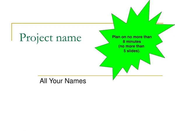 Project name