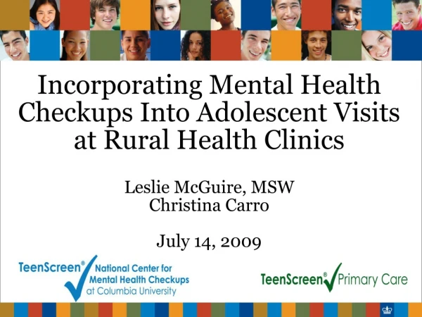 TeenScreen National Center for Mental Health Checkups at Columbia University