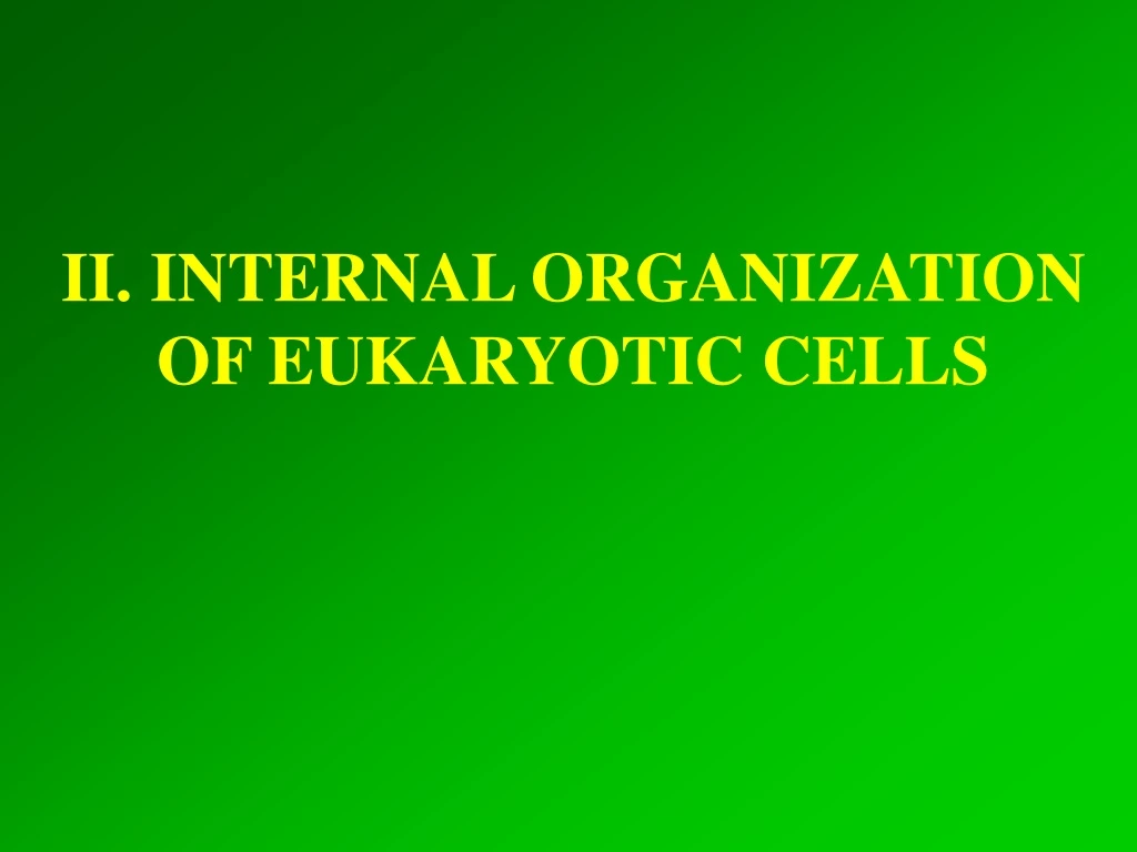 ii internal organization of eukaryotic cells