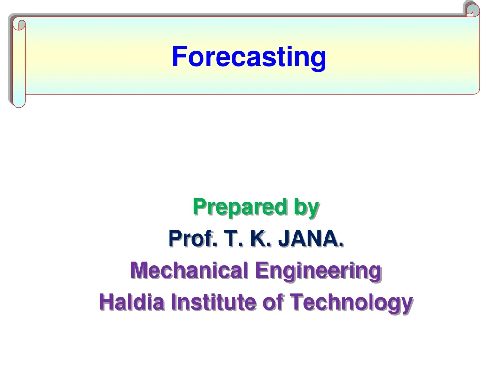prepared by prof t k jana mechanical engineering haldia institute of technology