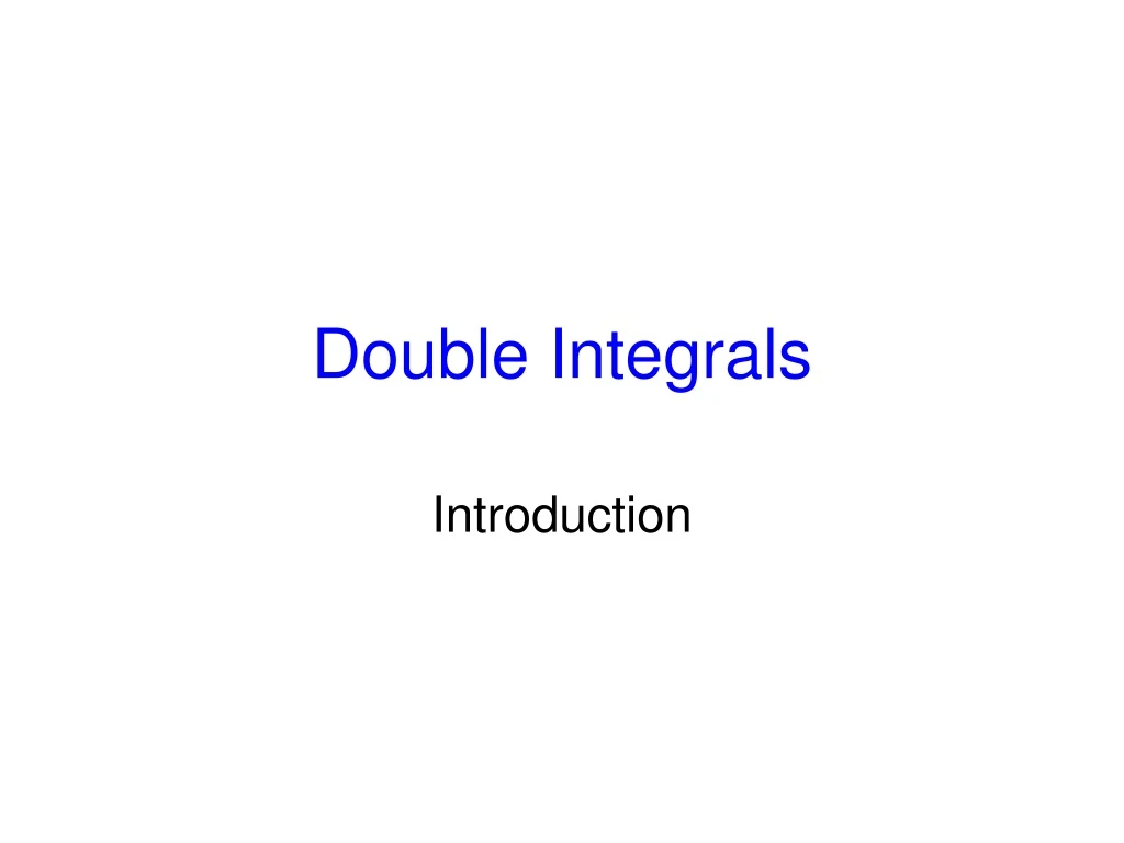 double integrals