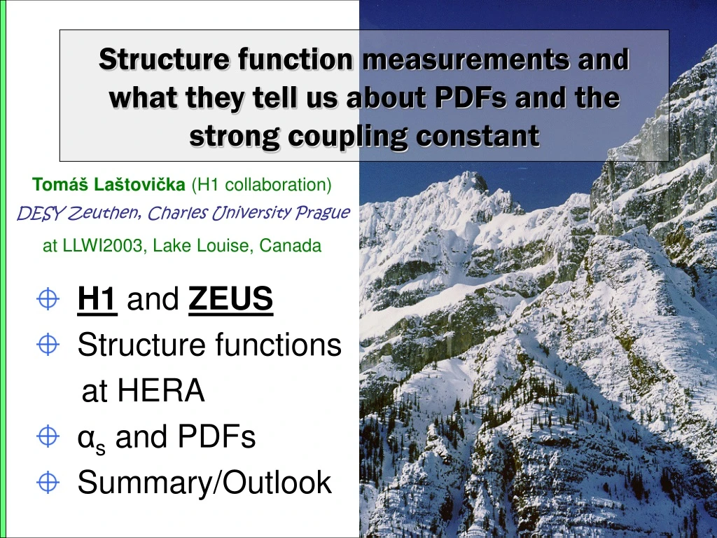 h1 and zeus structure functions at hera s and pdfs summary outlook