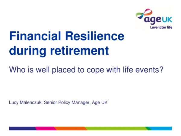 Financial Resilience during retirement