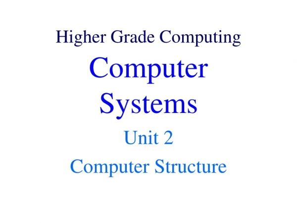 Higher Grade Computing