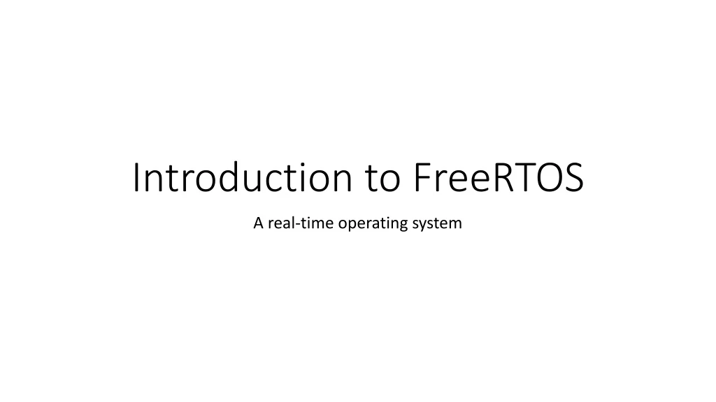 introduction to freertos