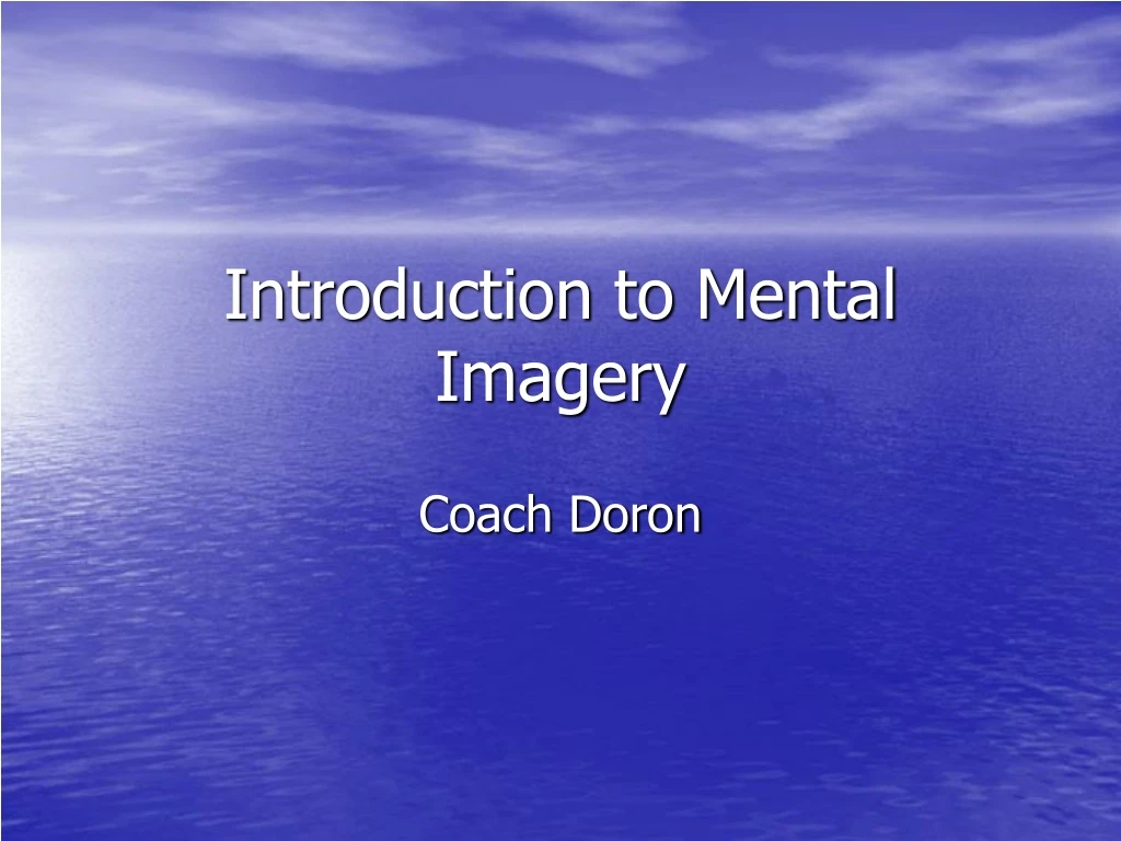 introduction to mental imagery