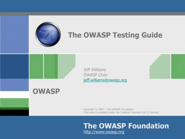 The OWASP Testing Guide