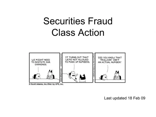 Securities Fraud Class Action