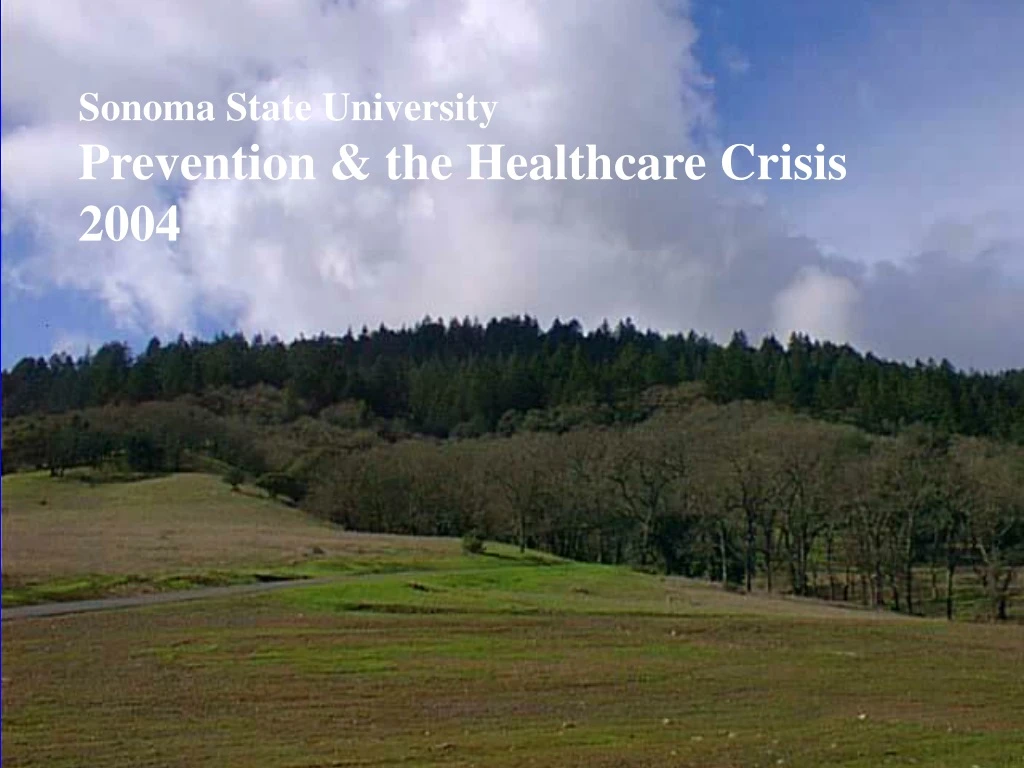 sonoma state university prevention the healthcare